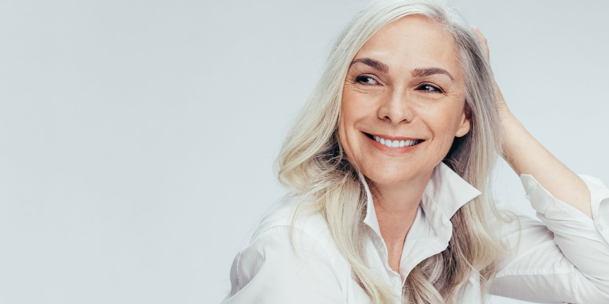 dental implants patient smiling.